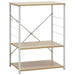 Dulap microunde, alb/stejar, 60x39,6x79,5 cm, lemn prelucrat - WALTI WALTI