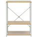 Dulap microunde, alb/stejar, 60x39,6x79,5 cm, lemn prelucrat - WALTI WALTI