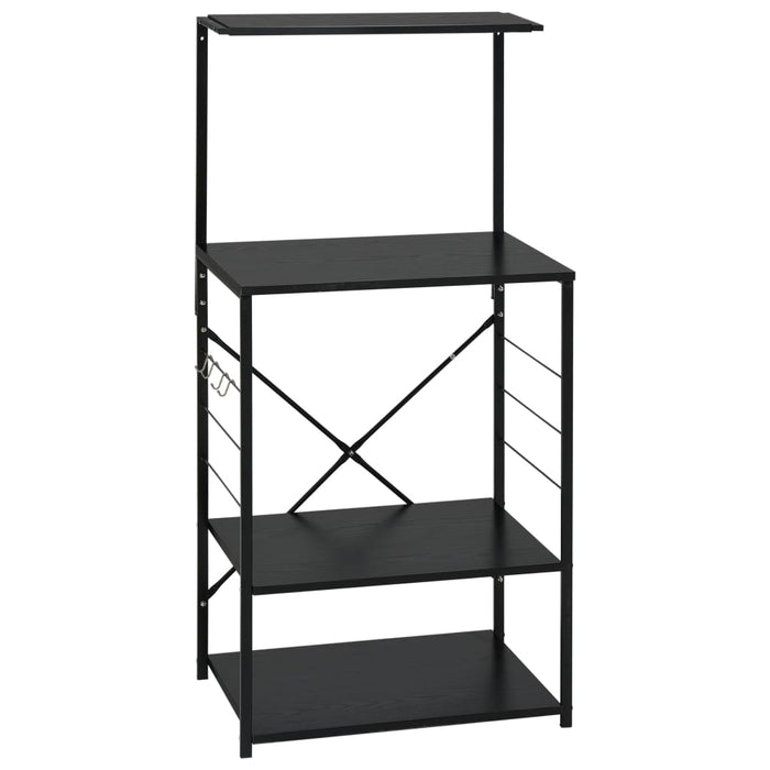 Dulap cuptor microunde, negru, 60x39,6x123 cm, lemn prelucrat - WALTI WALTI
