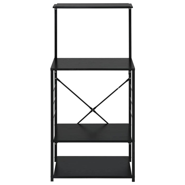 Dulap cuptor microunde, negru, 60x39,6x123 cm, lemn prelucrat - WALTI WALTI
