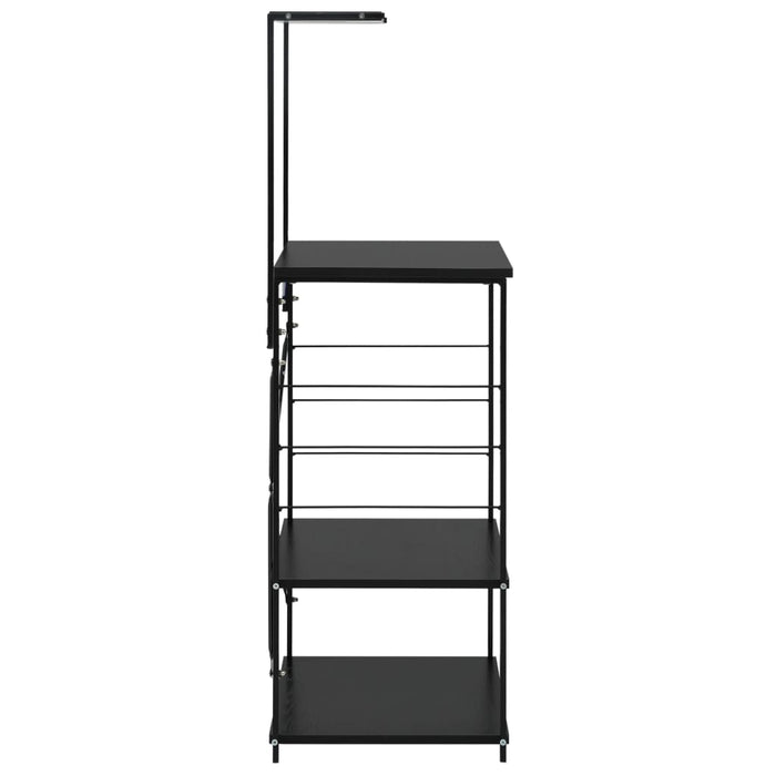 Dulap cuptor microunde, negru, 60x39,6x123 cm, lemn prelucrat - WALTI WALTI