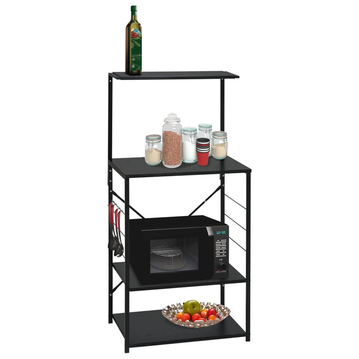 Dulap cuptor microunde, negru, 60x39,6x123 cm, lemn prelucrat - WALTI WALTI
