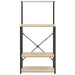 Dulap microunde, negru/stejar 60x39,6x123 cm lemn prelucrat - WALTI WALTI