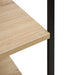Dulap microunde, negru/stejar 60x39,6x123 cm lemn prelucrat - WALTI WALTI
