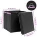 Cutii depozitare cu capace, 4 buc. negru, 32x32x32 cm, textil - WALTI WALTI