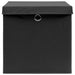 Cutii depozitare cu capace, 10 buc. negru, 32x32x32 cm, textil - WALTI WALTI