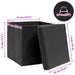 Cutii depozitare cu capace, 10 buc. negru, 32x32x32 cm, textil - WALTI WALTI