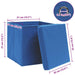 Cutii depozitare cu capace 4 buc. albastru, 32x32x32 cm, textil - WALTI WALTI