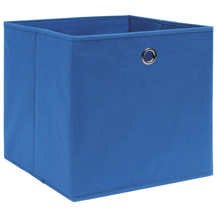 Cutii depozitare, 10 buc., albastru, 32x32x32 cm, textil - WALTI WALTI