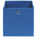 Cutii depozitare, 10 buc., albastru, 32x32x32 cm, textil - WALTI WALTI