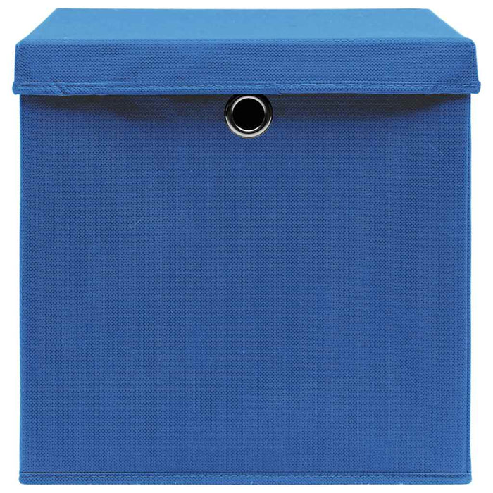 Cutii depozitare cu capace 10 buc. albastru 32x32x32 cm, textil - WALTI WALTI