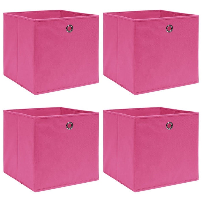 Cutii de depozitare, 4 buc., roz, 32x32x32 cm, textil - WALTI WALTI
