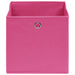 Cutii de depozitare, 4 buc., roz, 32x32x32 cm, textil - WALTI WALTI