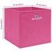 Cutii de depozitare, 4 buc., roz, 32x32x32 cm, textil - WALTI WALTI