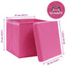 Cutii depozitare cu capace 4 buc. roz, 32x32x32 cm, textil - WALTI WALTI