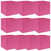 Cutii depozitare, 10 buc., roz, 32x32x32 cm, textil - WALTI WALTI