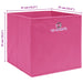 Cutii depozitare, 10 buc., roz, 32x32x32 cm, textil - WALTI WALTI