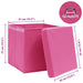 Cutii depozitare cu capace 10 buc. roz, 32x32x32 cm, textil - WALTI WALTI