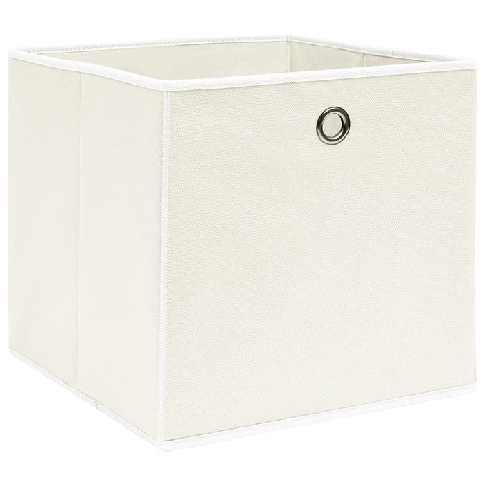 Cutii de depozitare, 4 buc., alb, 32x32x32 cm, textil - WALTI WALTI