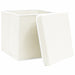 Cutii depozitare cu capace 4 buc. alb, 32x32x32 cm, textil - WALTI WALTI