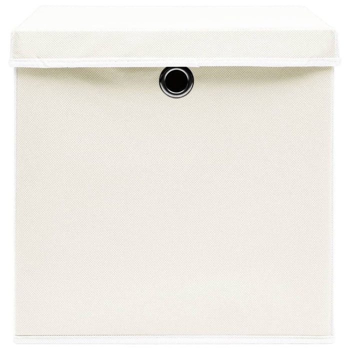 Cutii depozitare cu capace 4 buc. alb, 32x32x32 cm, textil - WALTI WALTI