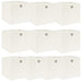 Cutii depozitare, 10 buc., alb, 32x32x32 cm, textil - WALTI WALTI