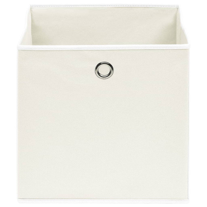Cutii depozitare, 10 buc., alb, 32x32x32 cm, textil - WALTI WALTI