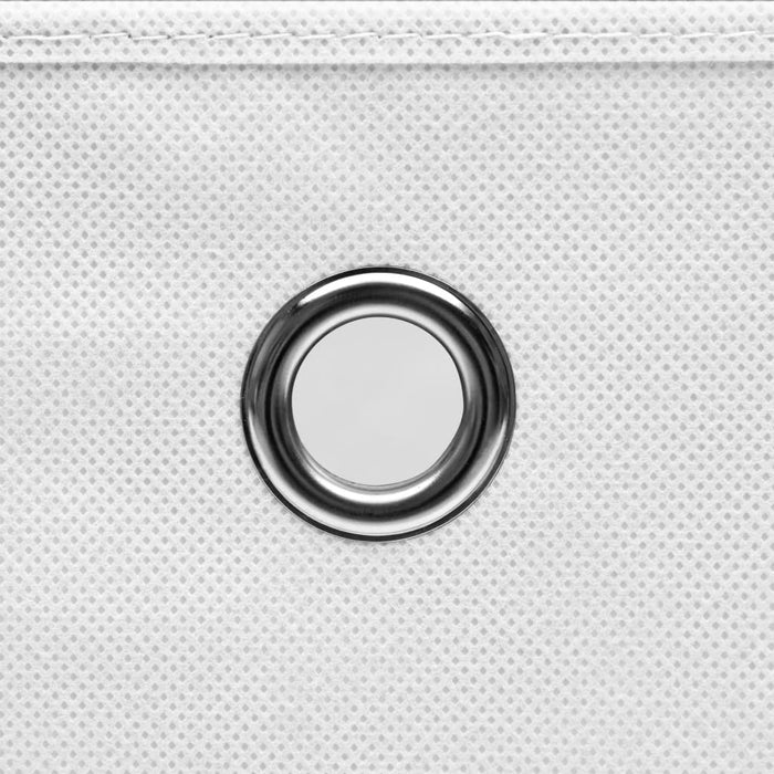 Cutii depozitare cu capace 10 buc. alb, 32x32x32 cm, textil WALTI