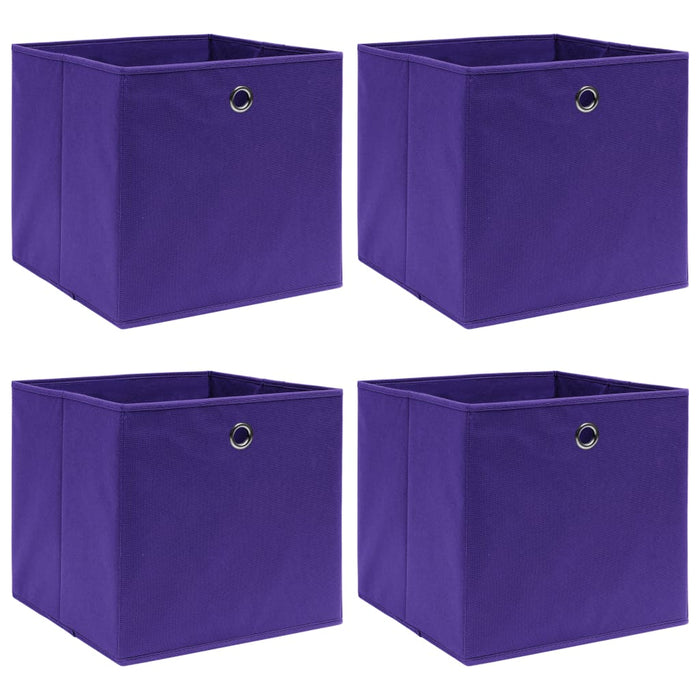 Cutii de depozitare, 4 buc., violet, 32x32x32 cm, textil - WALTI WALTI