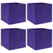Cutii de depozitare, 4 buc., violet, 32x32x32 cm, textil - WALTI WALTI