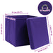 Cutii depozitare cu capace 4 buc. violet, 32x32x32 cm, textil - WALTI WALTI