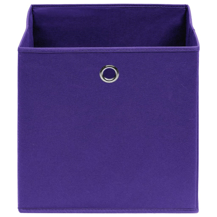 Cutii depozitare, 10 buc., violet, 32x32x32 cm, textil - WALTI WALTI