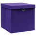 Cutii depozitare cu capace 10 buc. violet, 32x32x32 cm, textil - WALTI WALTI