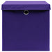 Cutii depozitare cu capace 10 buc. violet, 32x32x32 cm, textil - WALTI WALTI