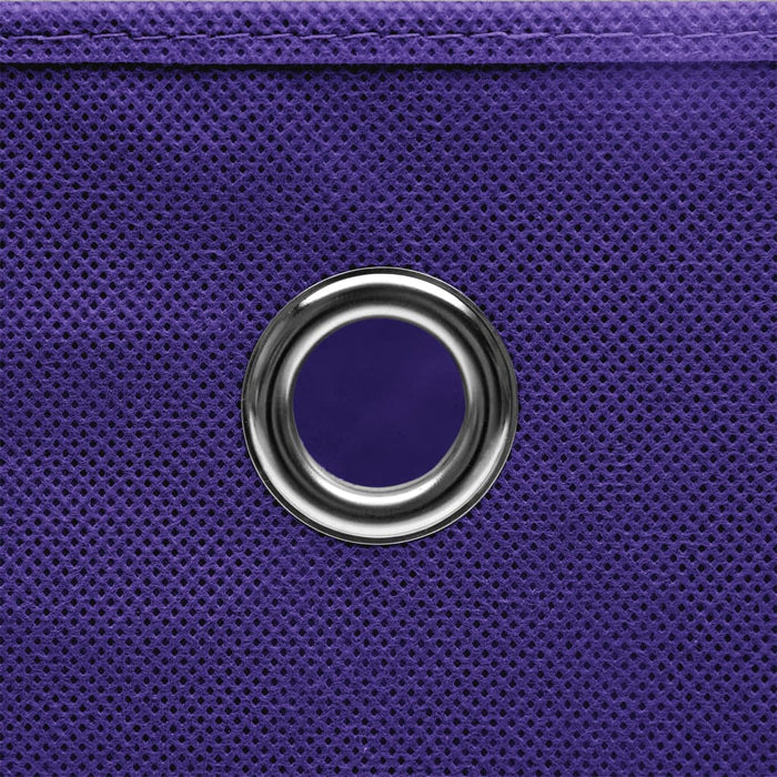 Cutii depozitare cu capace 10 buc. violet, 32x32x32 cm, textil - WALTI WALTI