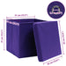 Cutii depozitare cu capace 10 buc. violet, 32x32x32 cm, textil - WALTI WALTI