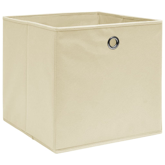 Cutii de depozitare, 4 buc., crem, 32x32x32 cm, textil - WALTI WALTI