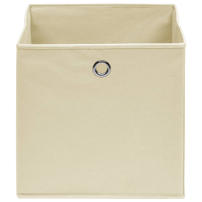 Cutii de depozitare, 4 buc., crem, 32x32x32 cm, textil - WALTI WALTI