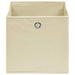 Cutii de depozitare, 4 buc., crem, 32x32x32 cm, textil - WALTI WALTI