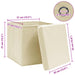Cutii depozitare cu capace 4 buc. crem, 32x32x32 cm, textil - WALTI WALTI