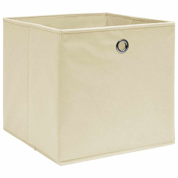 Cutii de depozitare, 10 buc., crem, 32x32x32 cm, textil - WALTI WALTI