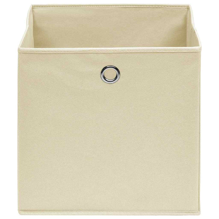 Cutii de depozitare, 10 buc., crem, 32x32x32 cm, textil - WALTI WALTI