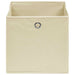 Cutii de depozitare, 10 buc., crem, 32x32x32 cm, textil - WALTI WALTI