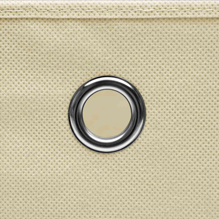 Cutii de depozitare, 10 buc., crem, 32x32x32 cm, textil - WALTI WALTI