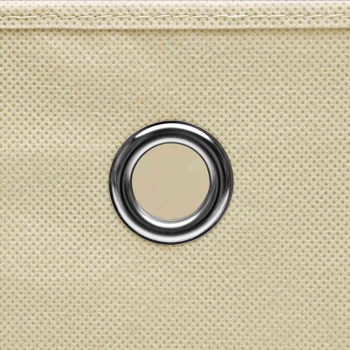Cutii depozitare cu capace 10 buc. crem, 32x32x32 cm, textil - WALTI WALTI