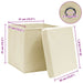 Cutii depozitare cu capace 10 buc. crem, 32x32x32 cm, textil - WALTI WALTI