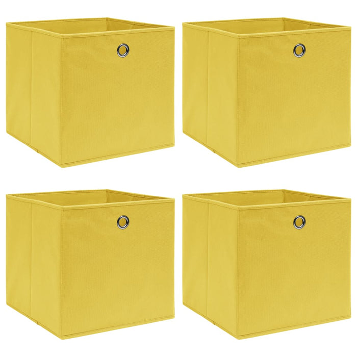 Cutii de depozitare, 4 buc., galben, 32x32x32 cm, textil - WALTI WALTI