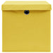 Cutii depozitare cu capace 4 buc., galben, 32x32x32 cm, textil - WALTI WALTI