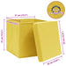Cutii depozitare cu capace 4 buc., galben, 32x32x32 cm, textil - WALTI WALTI