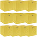 Cutii depozitare, 10 buc., galben, 32x32x32 cm, textil - WALTI WALTI